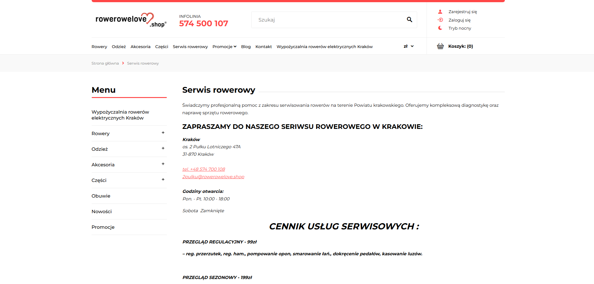 Co obejmuje pełny przegląd rowerowy?